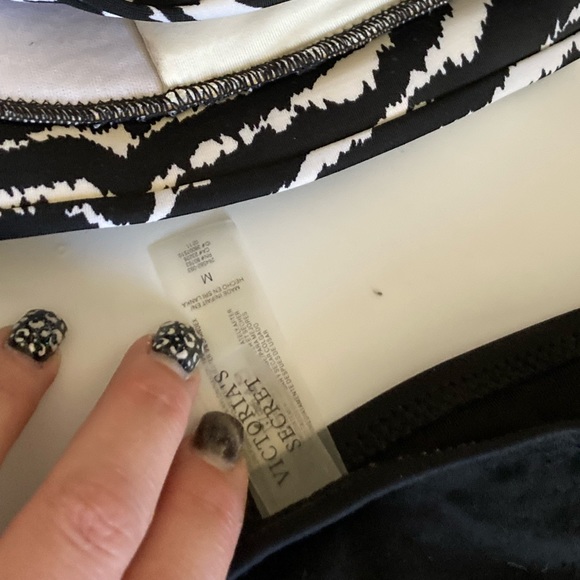 Victoria’s Secret Zebra halter bikini top with side tie back bottom - Picture 4 of 5